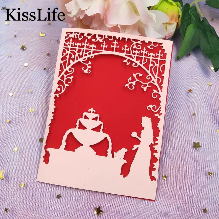 Прямоугольная крышка красивая принцесса день рождения торт тиснение металла