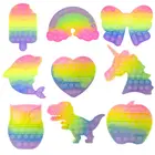 Игрушка-антистресс popпита с пузырьками, силиконовая игрушка для снятия стресса, инструмент для сжатия для детей и взрослых, обучающий