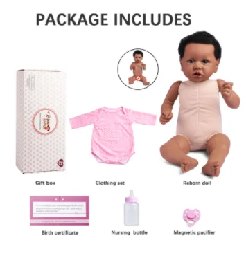 

Sale Taoxiaolu Reborn Baby Doll 22 Inches Lifelike Newborn Sweet African American Baby Vinyl Reborn Doll Gift Toy For Children