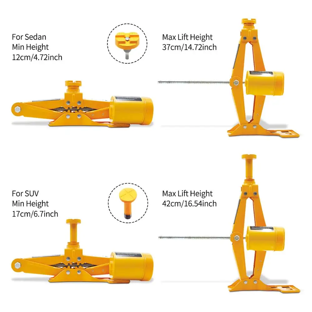 3T Electric Car Jack Lifting Kit 12V 3 in 1 Jacks Set With Impact Wrench And Air Pump Automobile For Lift Tools |