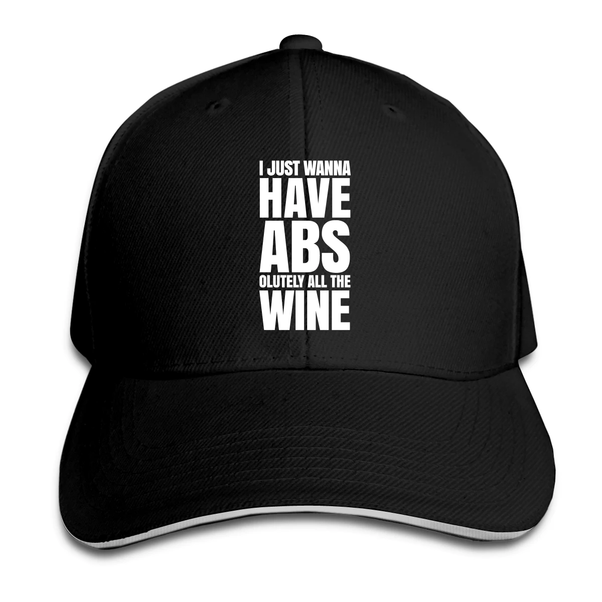 

I Just Wanna Have Absolutely All The Wine Hat Baseball Cap for Men Women Fashion Adjustable Sun Hat