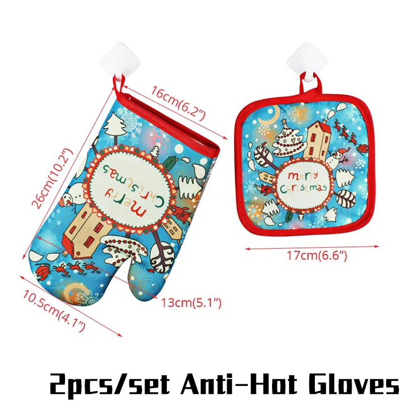 Natal Merry Christmas Висячие белые снежные фольга Swirl баннер гирлянда Рождественские украшения для дома новогодние вечерние navidad kerst - Цвет: oven glove mat