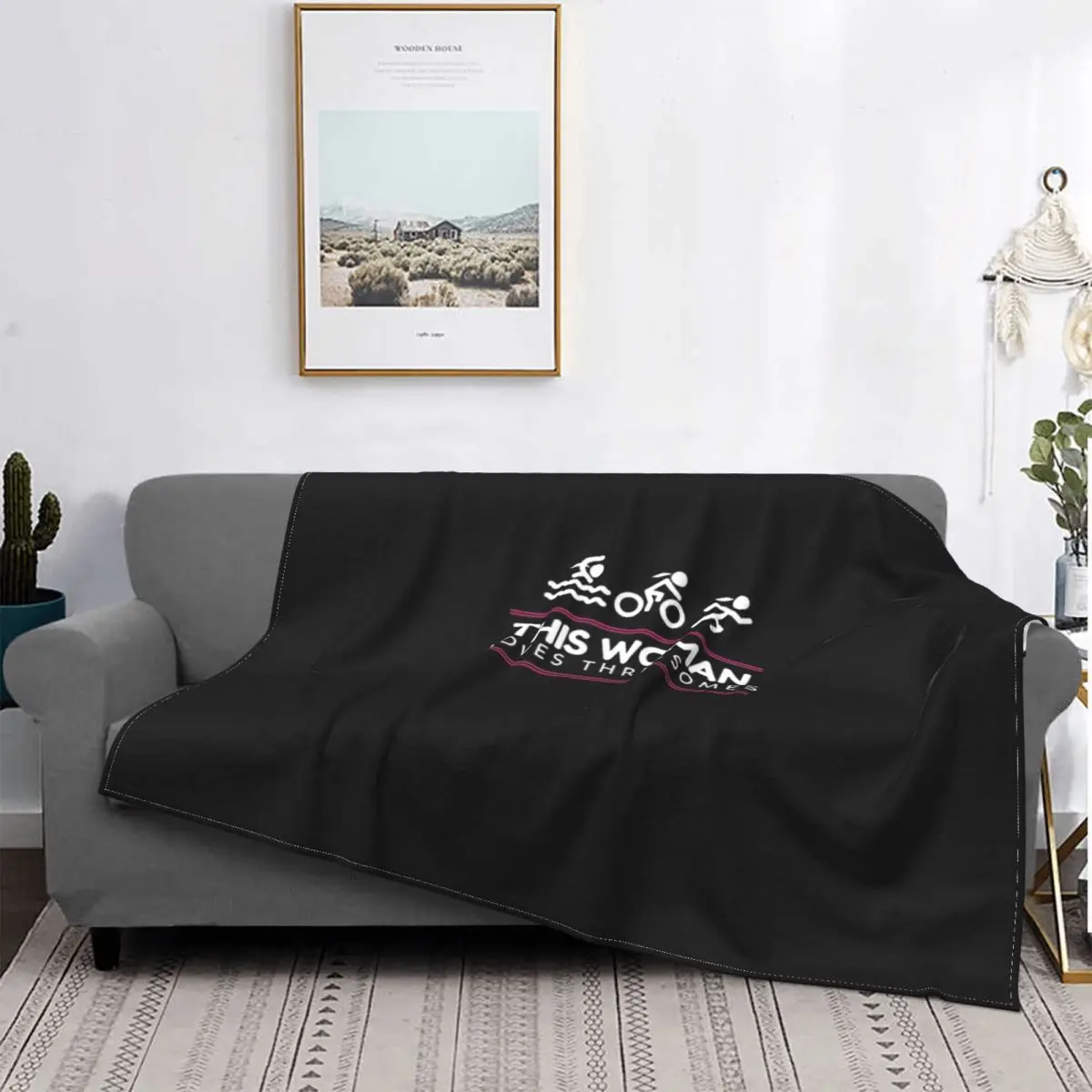 

Threesomes Woman Ironman Badass Swim Blanket Bedspread Bed Plaid Blankets Anime Plush Double Blanket Receiving Blankets