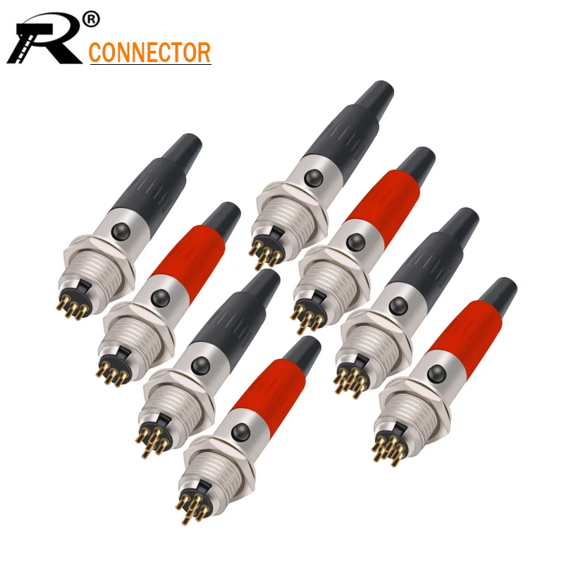 10 комплектов мини XLR 3 4 5 6 Pin гнездовой разъем + штекер маленький Аудио Микрофон