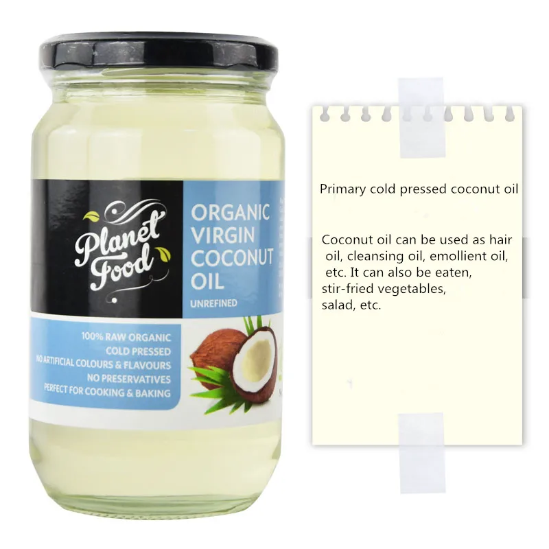 

Organic virgin cold pressed coconut oil universal oil 350ml hair care, skin care