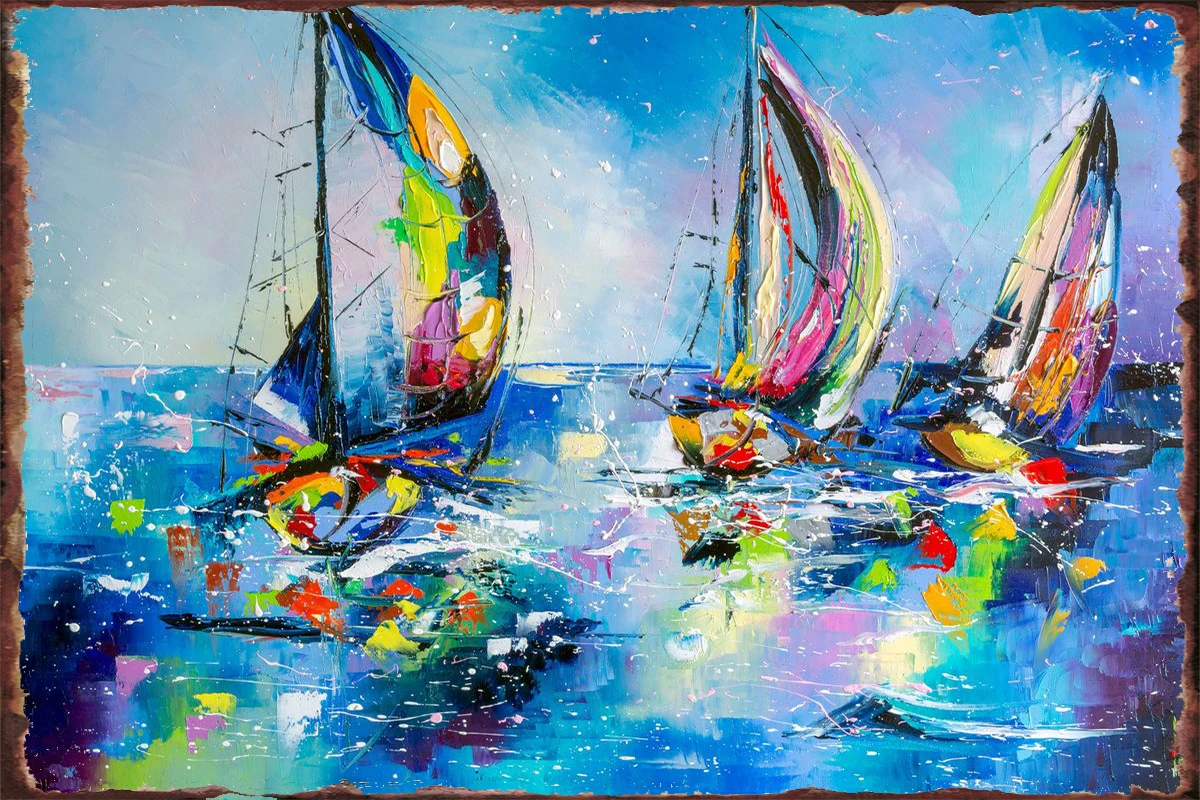 

Sailing races Tin Plates Wall Decor Room Decoration Retro Vintage Metal Sign Tin Sign For Art Man Cave Cafe Pub Home Club
