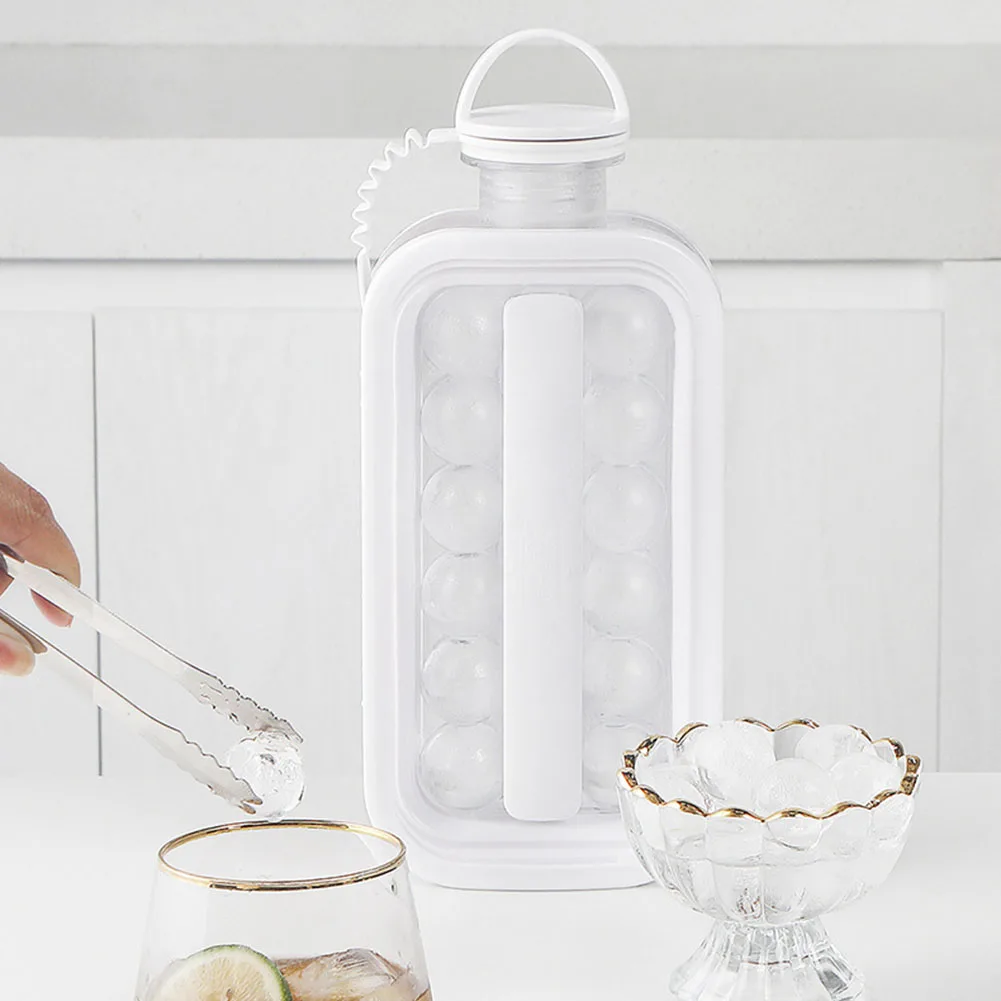 

2 in1 Portable Ice Cube Maker Kettle Form for Whiskey Cocktail DIY Round Ice Ball Maker for Bar Kitchen Tool