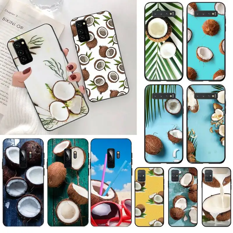 HUAGETOP фрукты кокос в голубом небе пляж песок Оболочка Чехол для телефона Samsung S20 plus