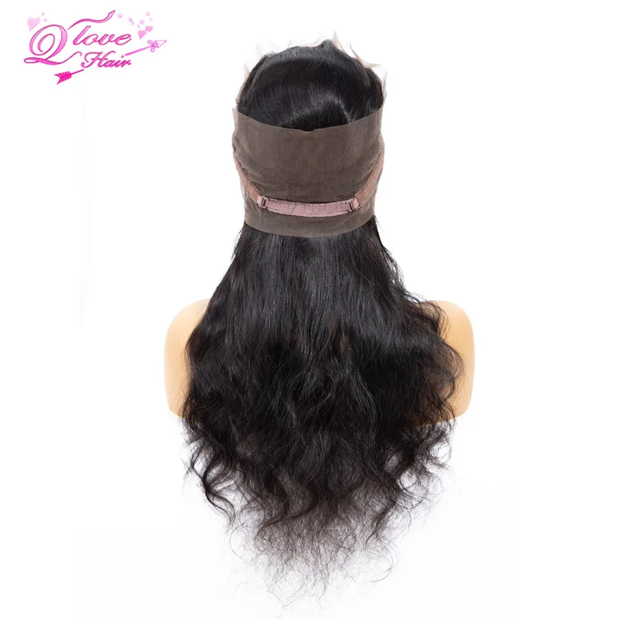 Queen Love Hair 360, фронтальная кружевная застежка, волосы remy, бразильские, натуральный цвет, объемные, волнистые, человеческие волосы, закрытие для черных женщин