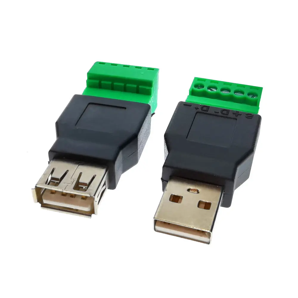 USB 2 0 штекер-гнездо на 5-контактный винт 1 шт. | Электронные компоненты и