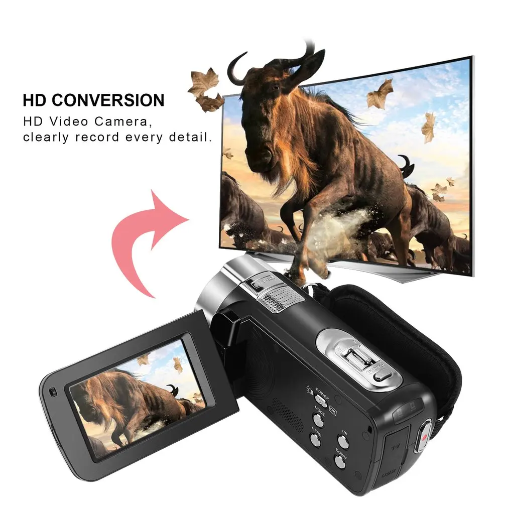 Цифровая камера видеокамеры 1080P 24 MP 16X мощный цифровой зум 2 7 дюймов LCD