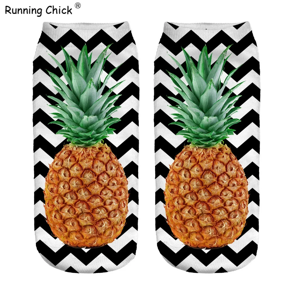 Модные носки 19*8 см из полиэстера с рисунком ананаса для бега|socks fashion|socks socksocks