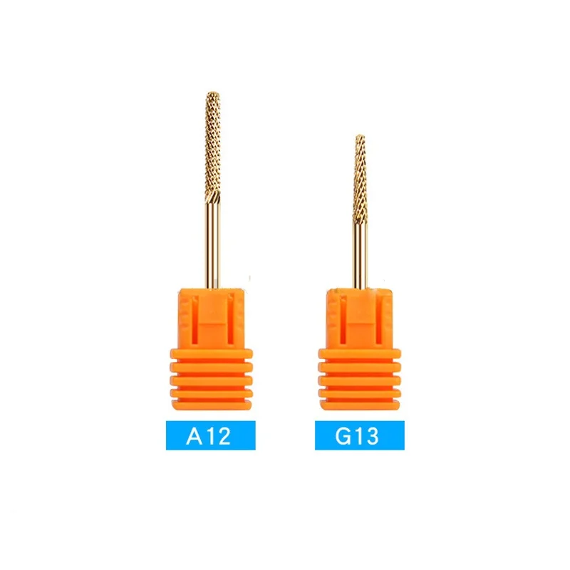 Фрезы RIKONKA золотые для маникюра и ногтей 2 шт. сверла 3/32 дюйма электрическая дрель
