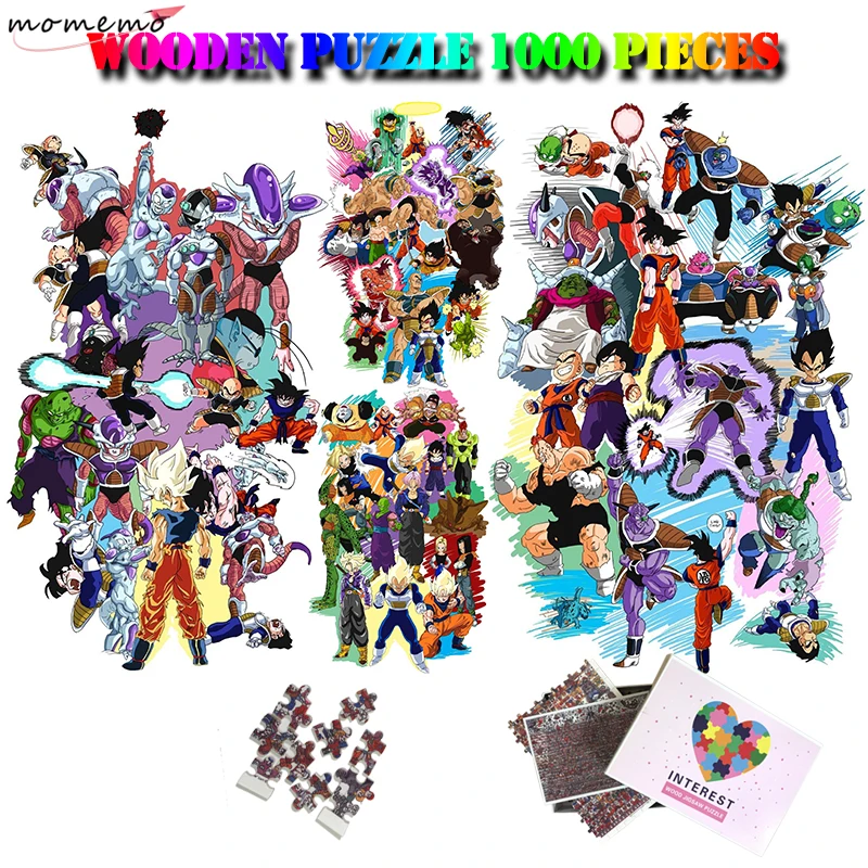MOMEMO фигурка "Dragon Ball" деревянные головоломки 1000 шт. мультфильм аниме головоломки Пазлы для взрослых 1000 шт. деревянные головоломки игры игрушки