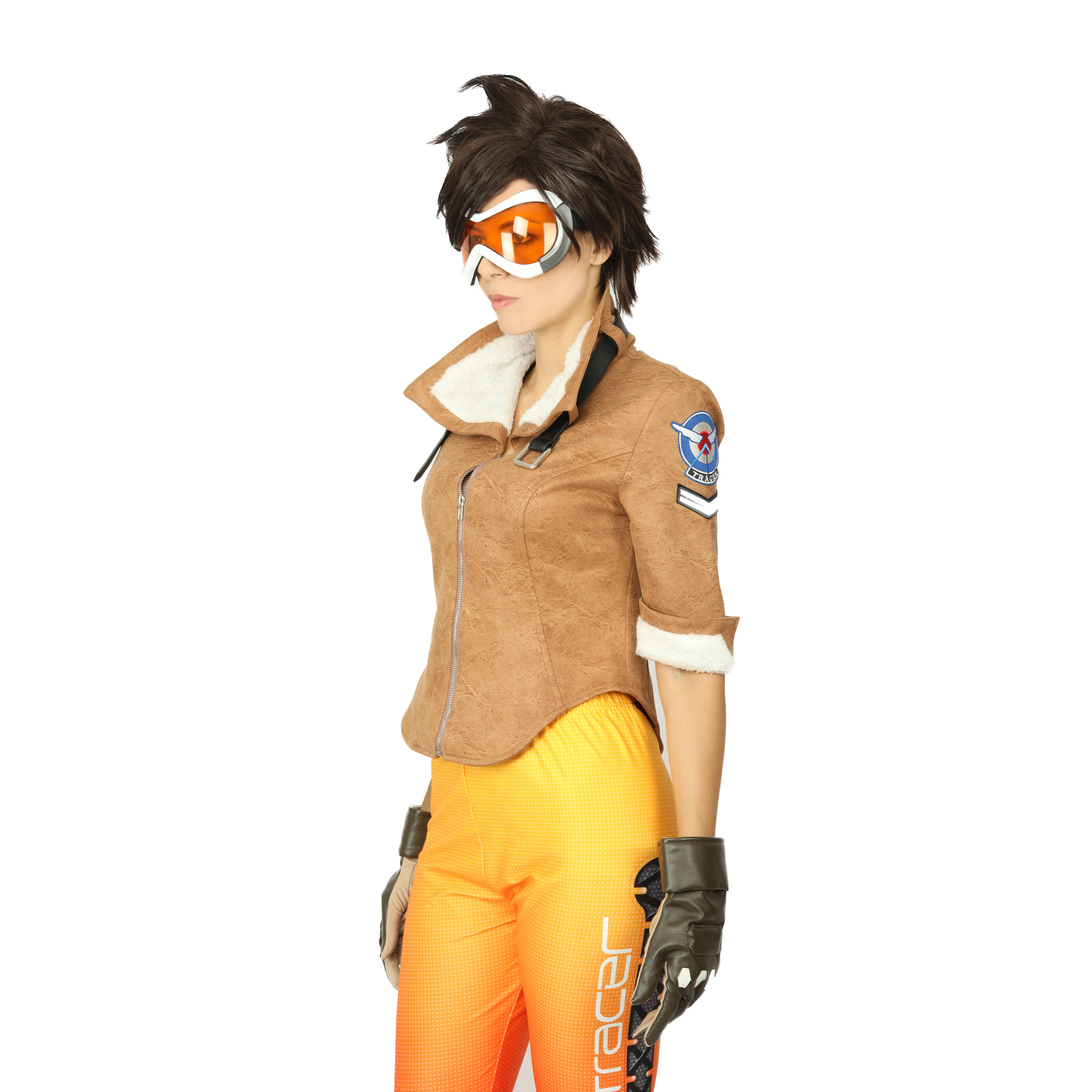 Женский костюм для косплея Lena Oxton официально лицензированный жакет Overwatch Tracer |