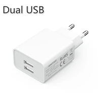 portable dual usb charger 5v 2 1a for iphone x 8 7 6 charger eu plug fast wall charger for samsung s8 note 8 xiaomi mi 8