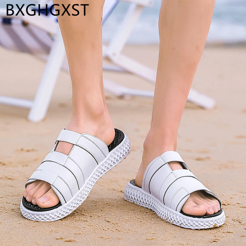 

Beach Mens Slippers Outdoor Men Slides Sandals Fashion Shoes Men Slippers Leather Designer Shoes Luxury Slippers Women Summer