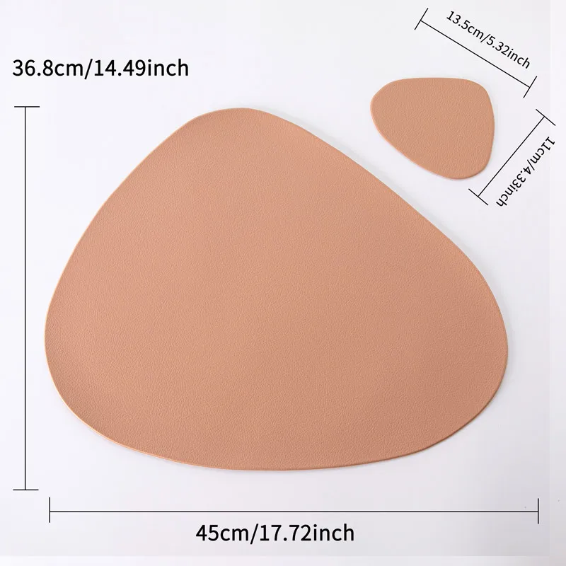 Коврики для столовой посуды из искусственной кожи 2/4 шт. водонепроницаемые