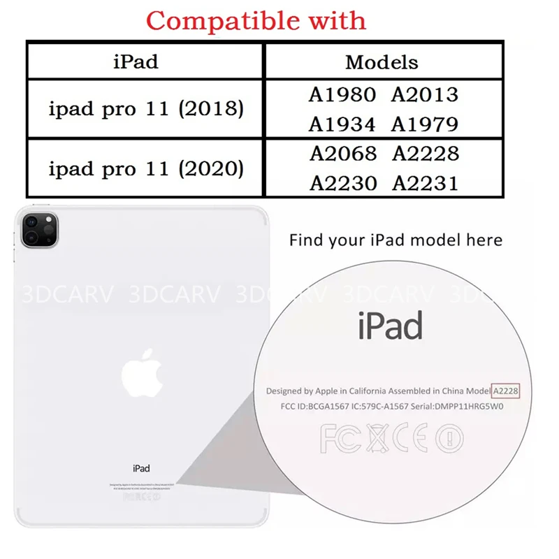 iPad Pro 11  2018 2020   A1980/A2013/A1934/A1979/A2068/A2228/A2230/A2231