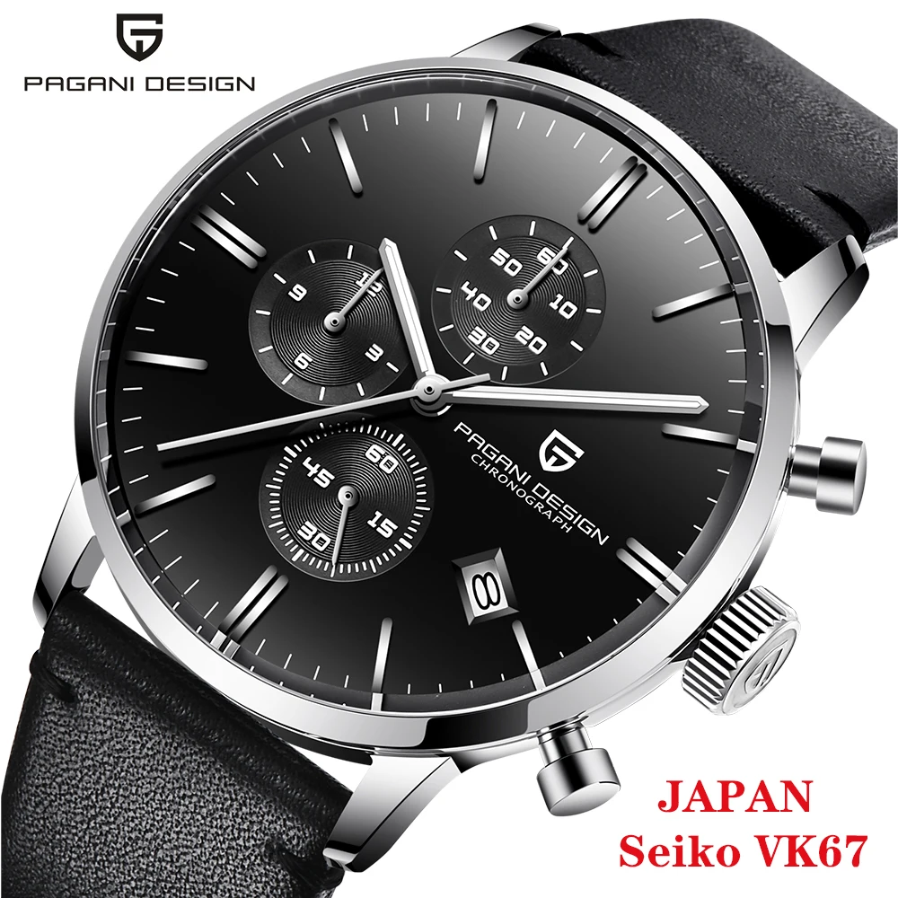 PAGANI Design 2021 New Men Automatic Quartz Watch Top Brand Military Sports Chronograph Stainless Steel Waterproof Clock relogio