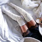 Чулки до бедра, гольфы для девушек и женщин, Длинные хлопковые чулки, теплые гольфы, теплые чулки 