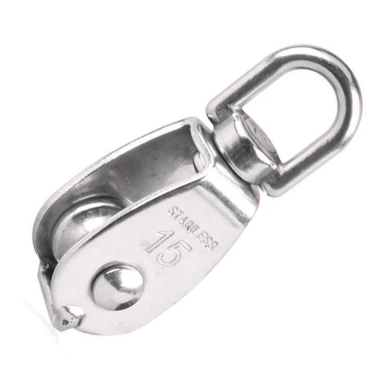 Crane Pulley Block M15 Lifting Swivel Hook single Hanging Wire Towing Wheel 10Pcs | Инструменты