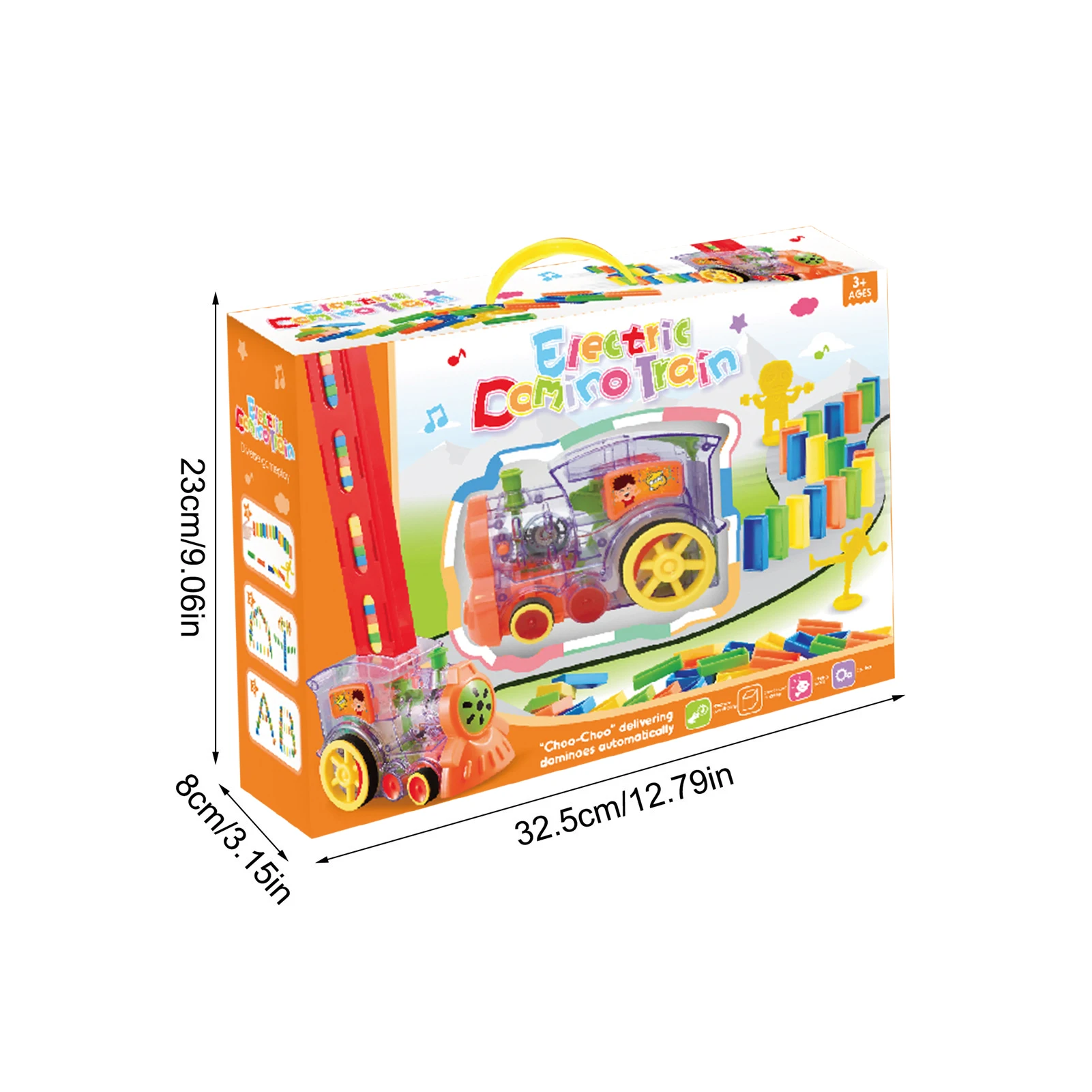 

80PCS Electric Domino Train Toy With Lights Music Sounds Gifts For Kids Toys For Children Adults Early Education