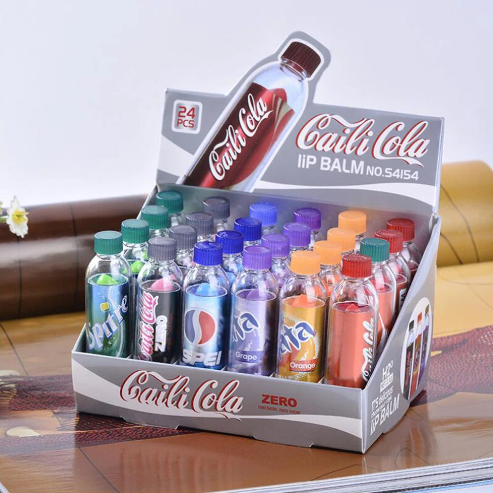 

72pcs/lot Cute Lipbalm Moisturizing Lip Balm Baby Lips Care Kawaii Balm 6 Different Flavors Available