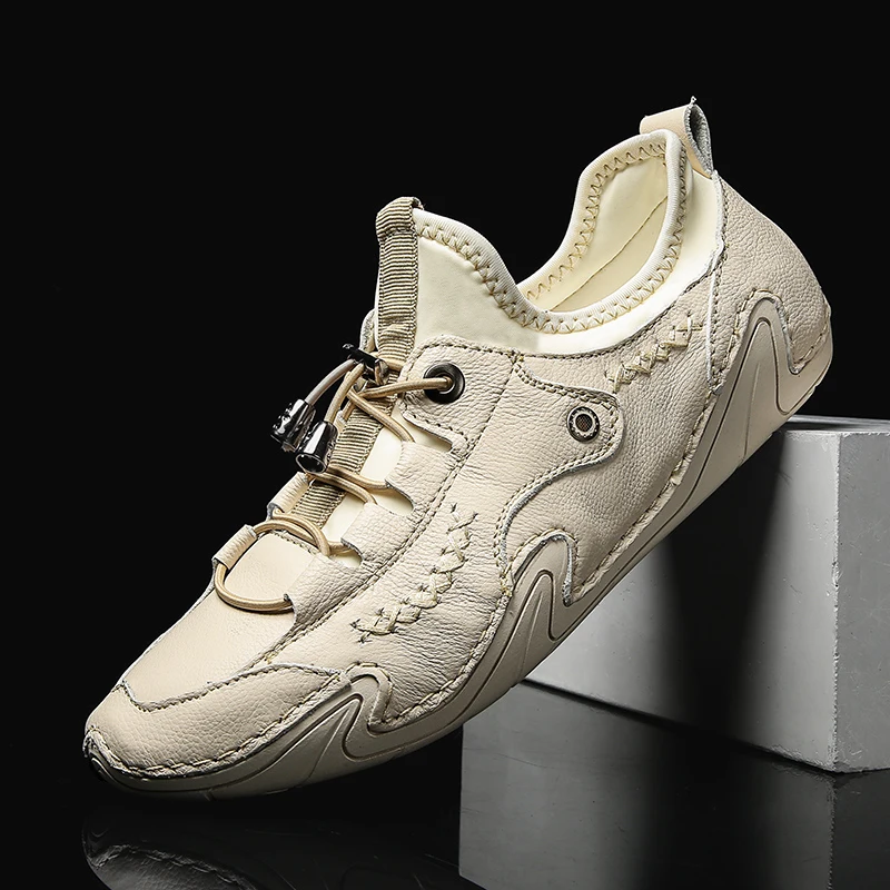 

Fashion Sneakers Cow leather men's flats spring autumn men casual flat man Genuine Leather octopus shoes