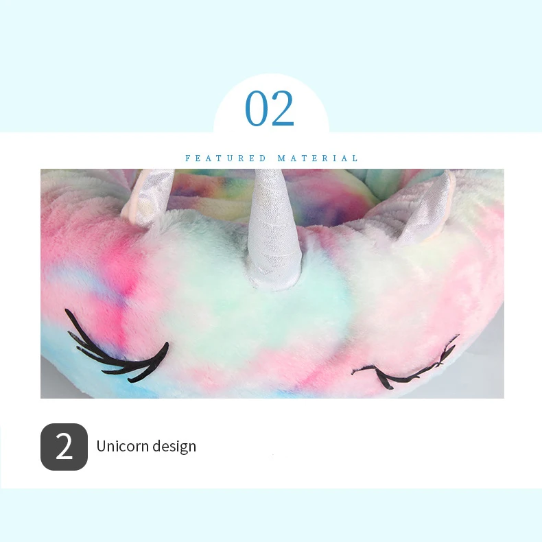 Роскошная кровать для собак Единорог круглый домик кошек нескользящее Прочное