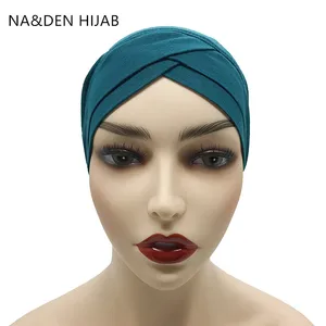 Женский мусульманский головной платок, перекрестная шапка-труба, шарф Горячая Распродажа, женская шапка, мусульманский хиджаб, 28 цветов, 1 шт., мусульманский Внутренний