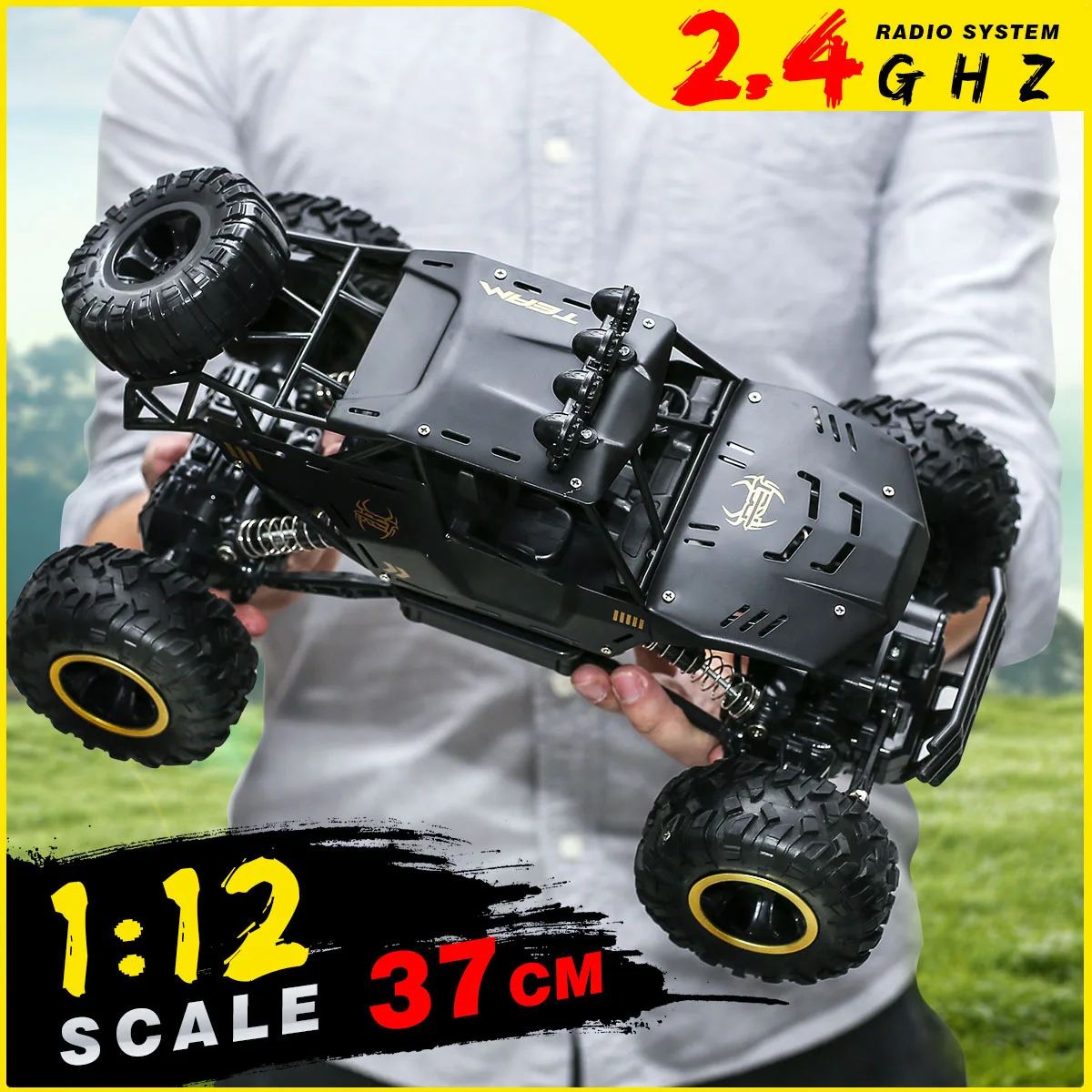 

1:12 4WD RC Car Updated Version 2.4G Radio Control High Speed Truck Off-Road Trucks Toys Christmas Present for Children 37cm