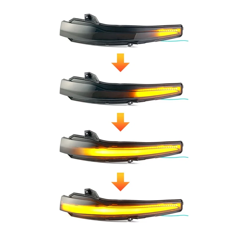 Комплект из 2 предметов двойной Цвет динамический поворотник крыло Зеркало
