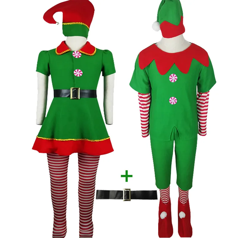 НОВЫЙ изумрудно зеленым бело серые Рождественский костюм Детская Косплэй с