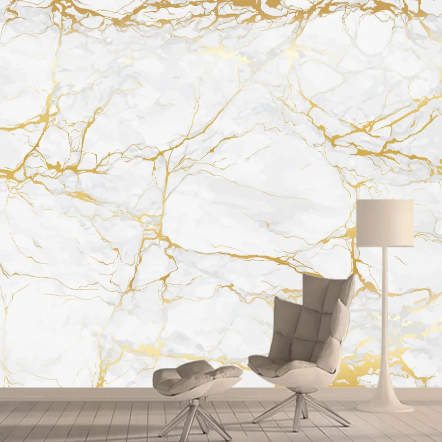 

Retro Marble Yellow Grey Background Custom 3d Wallpapers for Living Room Home Decor Walls Papers Peel Stick Murals Rolls Prints