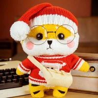 christmas new year yellow white lalafanfan duck tiger cafe mimi winnie plush cute soft animal doll children toy birthday gift