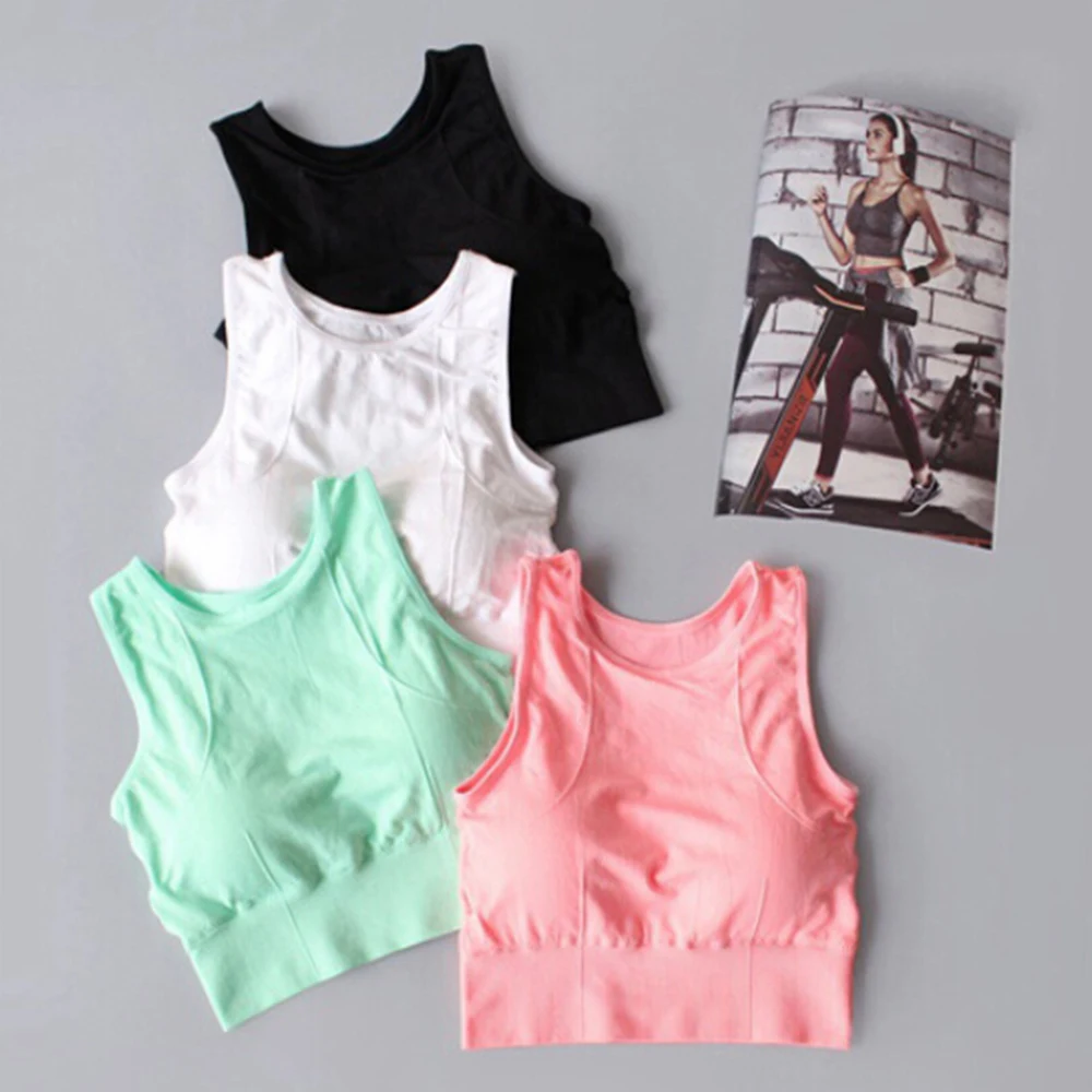

High-Strength Shockproof Outdoor Yoga Running Sports Underwear Ladies Sexy Beauty Back Wear no Steel Ring Mesh Vest Activewear