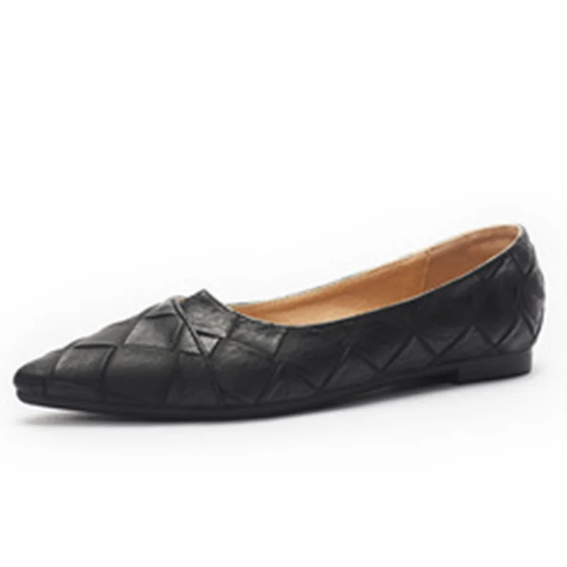 

2021 New Spring Autumn Comfortable Lady Slip-On Shoes Pointed Toe Flats Plus Size Female Women Footwear Comfort Ladies Shoes