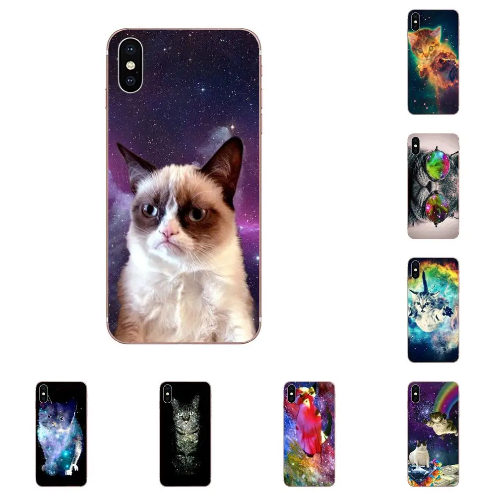 Забавный туманный космический хипстер Кот ТПУ 2017 новое поступление для Xiaomi Redmi Mi 4