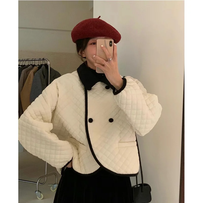 

Новинка 2021, зимняя пуховая куртка из хлопка, короткая стеганая куртка, новая Толстая хлопковая куртка