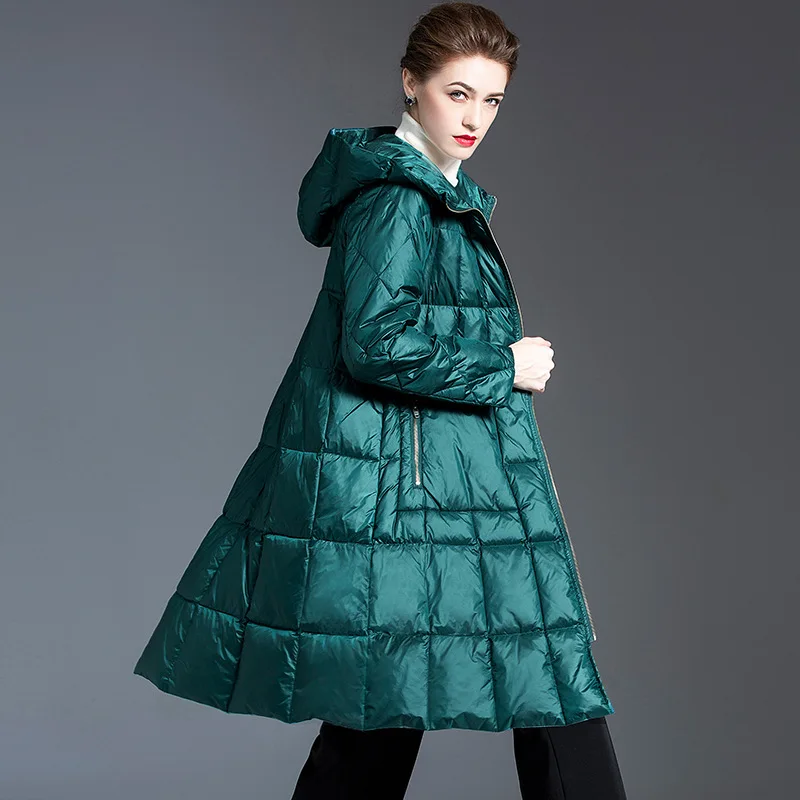 New Winter 90% Jacket 2021 Women's Loose Hooded Fashion Coat White Duck Down Abrigos Mujer Invierno Women Clothes