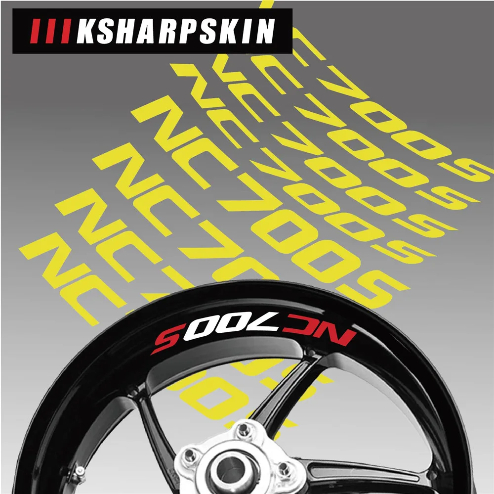 

Motorcycle wheel logo sticker reflective moto rim tire accessories decorative decals for Honda NC700S nc 700s