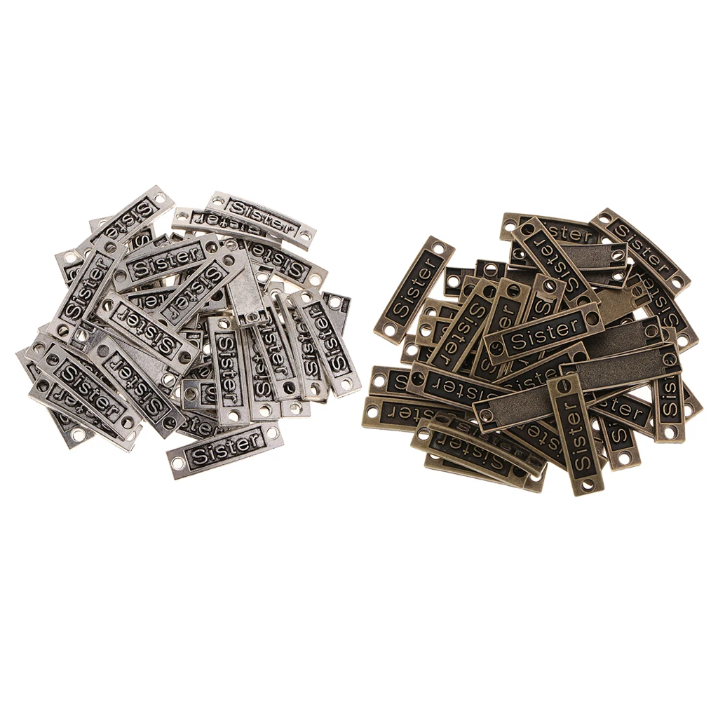 

40Sets Letter Words Charms Connector DIY Jewelry Making Craft