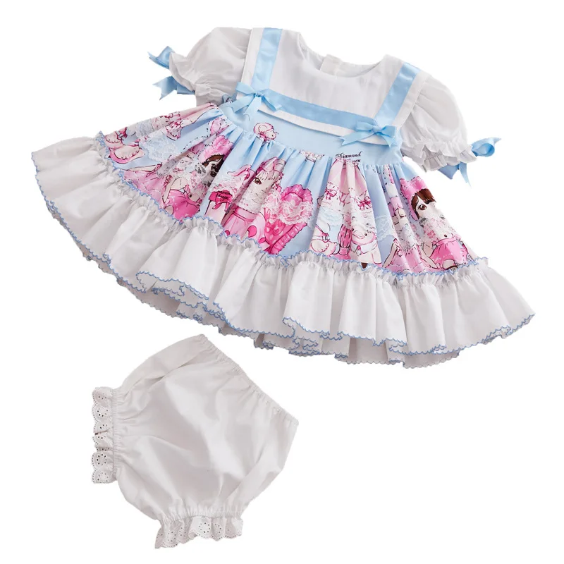 2 шт. детское летнее платье принцессы с цветочным принтом | Детская одежда и обувь