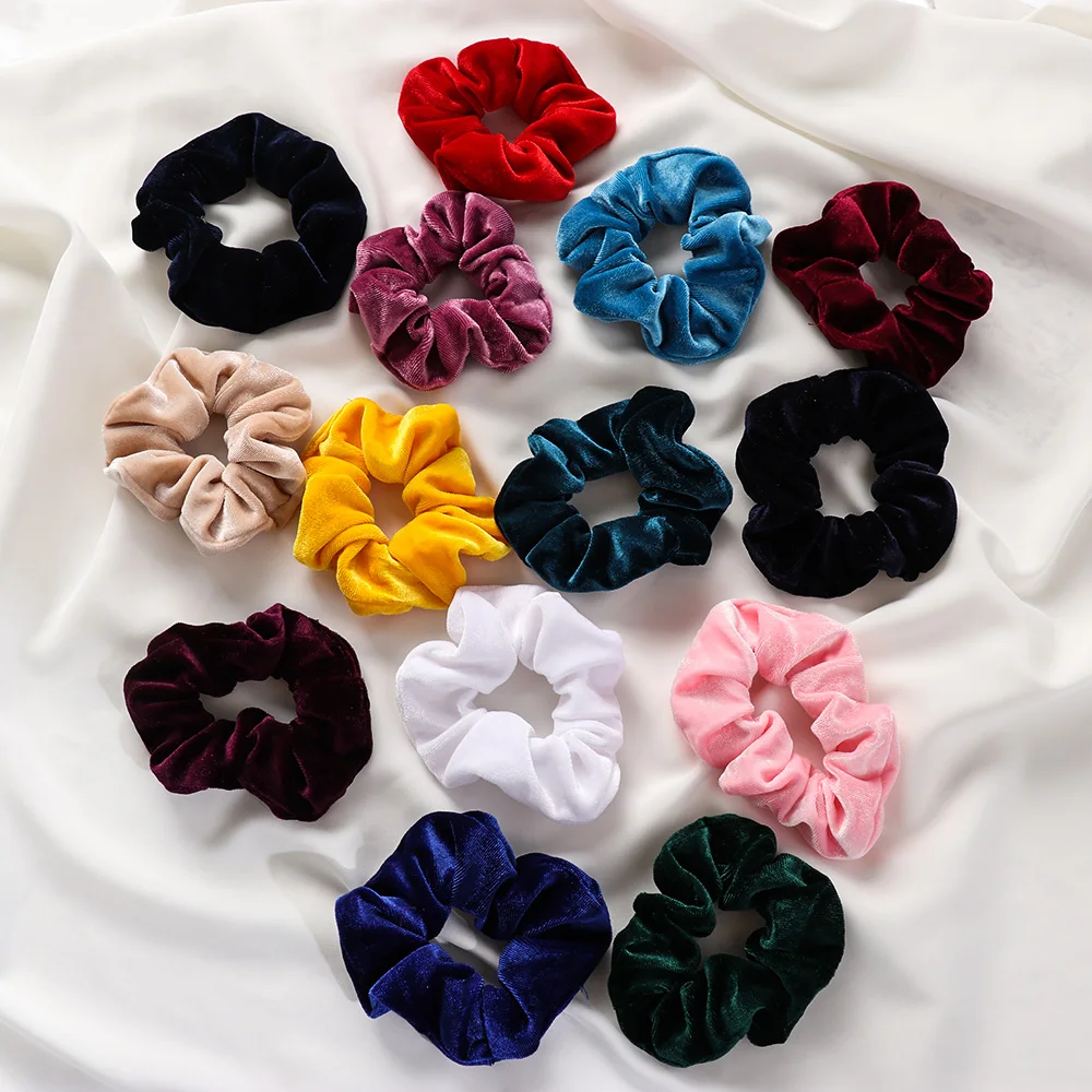 Резинка для волос бархатная женская резинка прически конский хвост эластичная