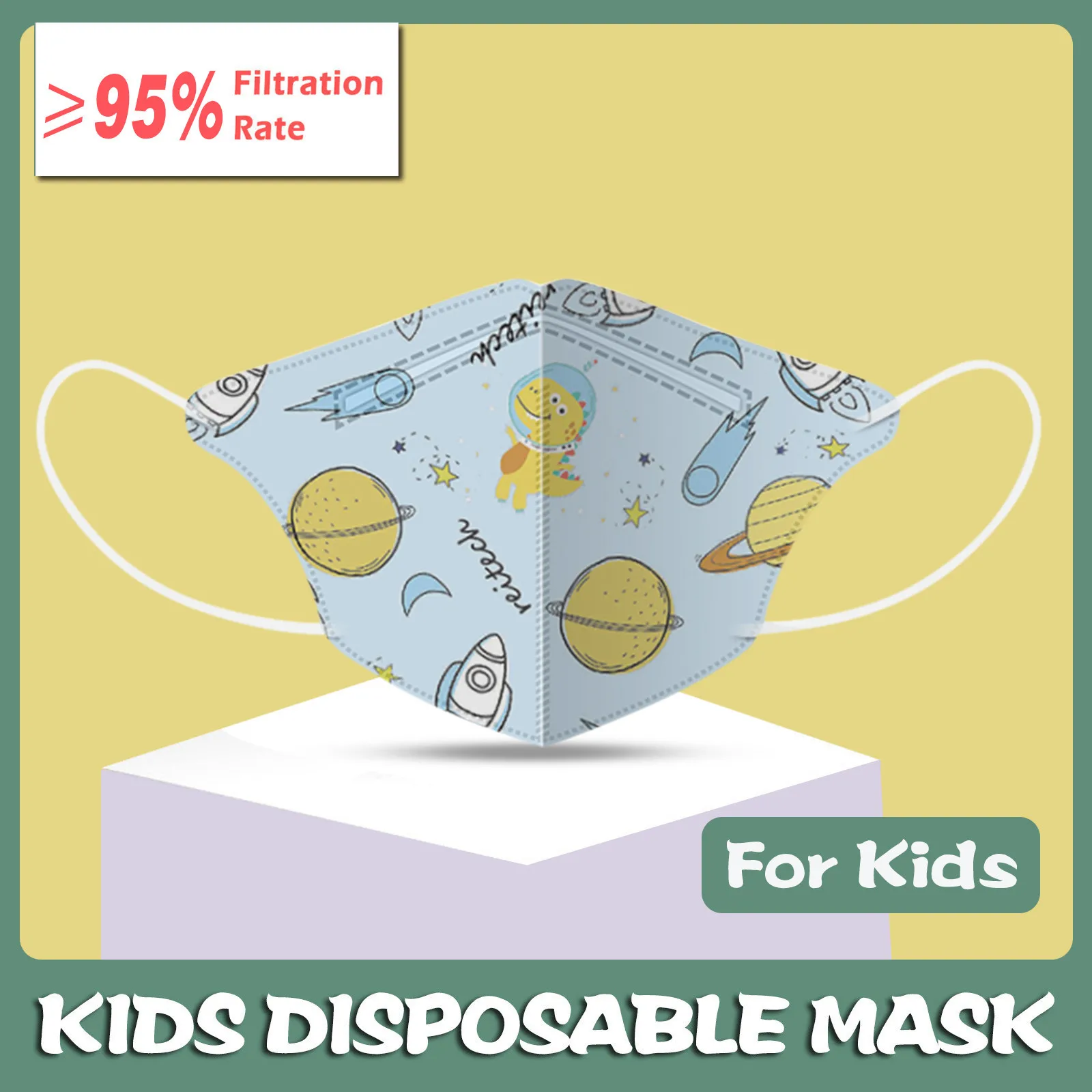 

10pc Kids Cartoon Face Masks With Designer Pattern Reuse Pm2.5 Anti-dust 3d Mouth Masks For Baby Kid No Decoration