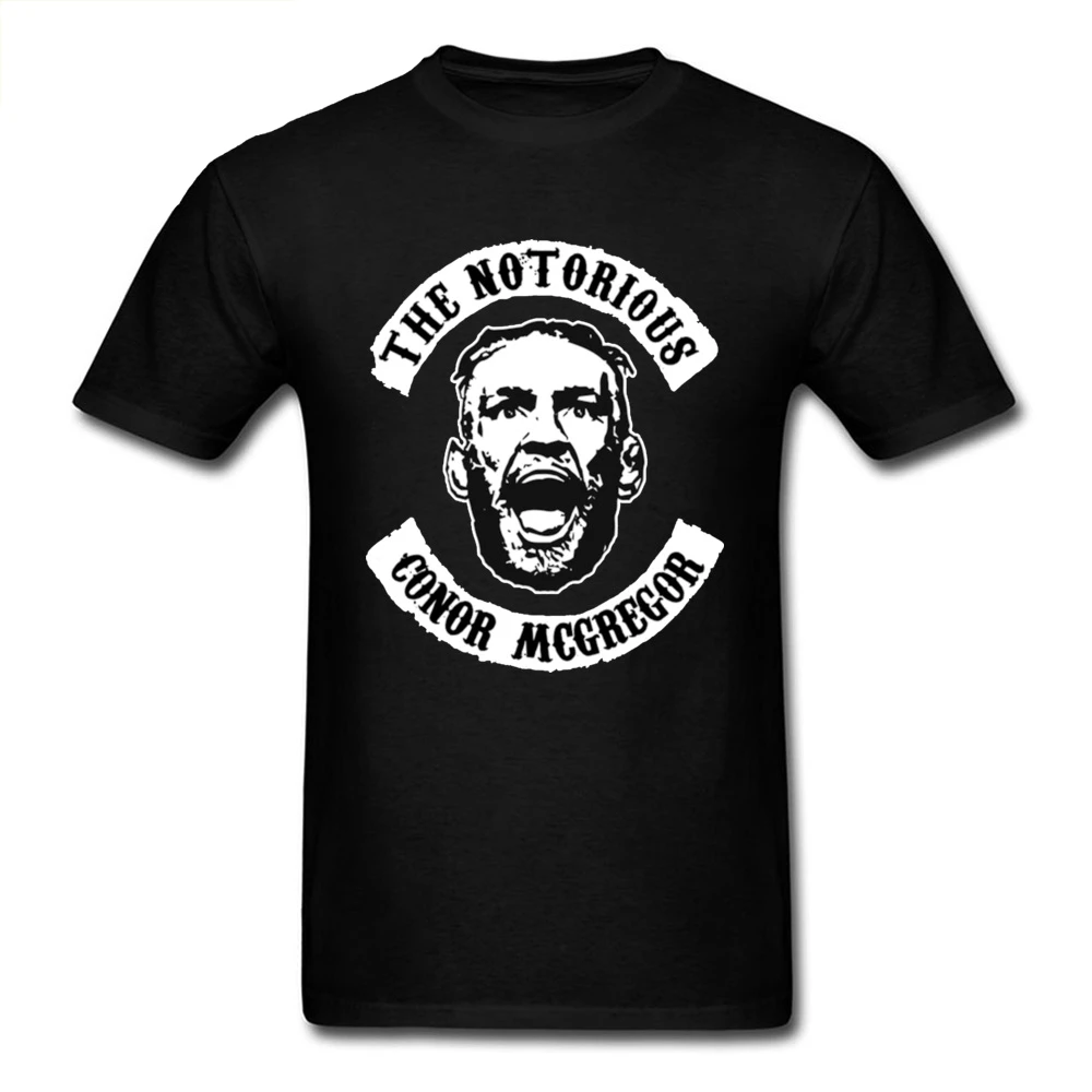 

Sons Of Notorious Conor Mcgregor T Shirt Men Black T-shirt MMA Cotton Clothing Fighter Character Tshirts Top Cool Tees