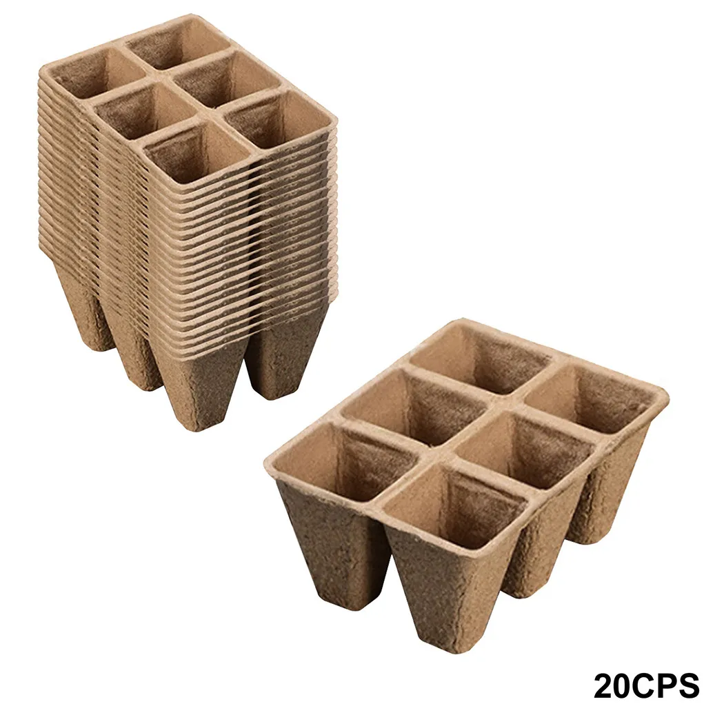 

Safe Nursery Pots Square Vegetables 20X 12x8x4.5cm 20pcs Biodegradable