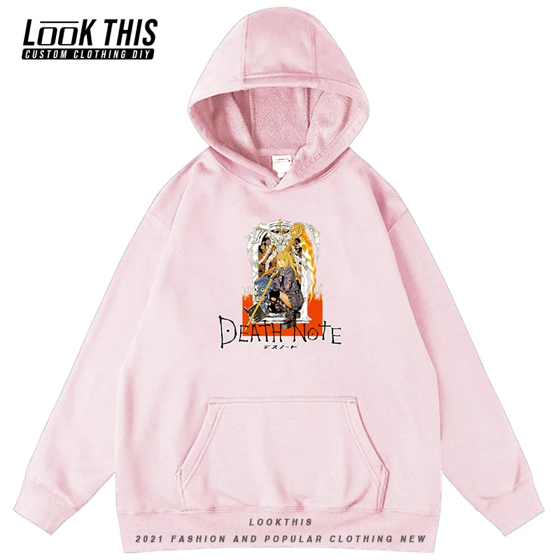 

Death Note Men's Popular Style Sweatshirts Harajuku Anime Print Cartoon Men Oversized Hoodies Unisex Loose Hoodie Hooded Tops
