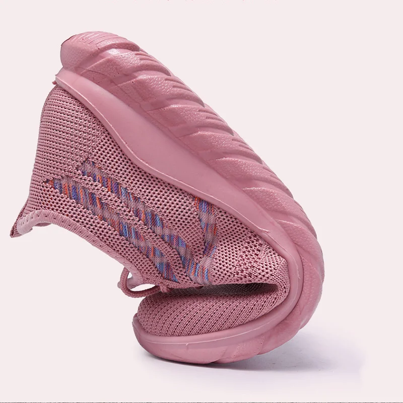 

Women's Sneakers Mesh Autumn Breathable Sneakers Women Casual Shoes Lace Up Spring Female Flats Knitting Ladies Vulcanized Shoes